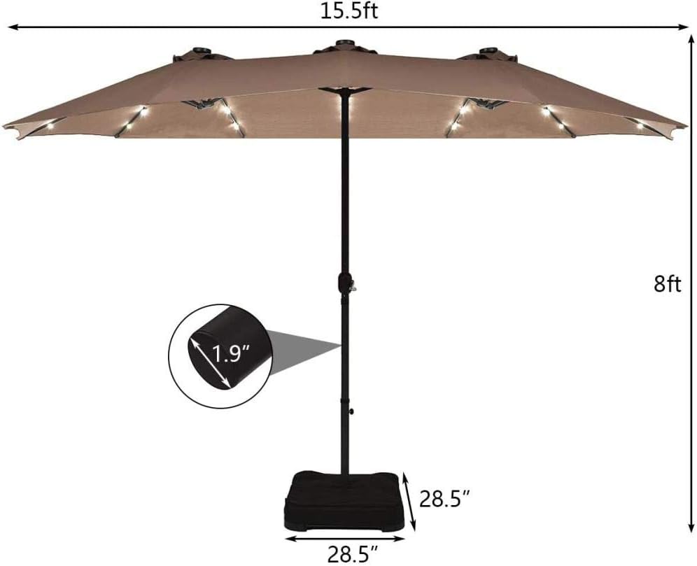 Double Sided Solar Umbrella