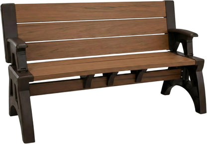 2-in-1 Outdoor Bench That Converts Into a Table | 1+1 FREE