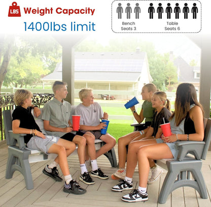 2-in-1 Outdoor Bench That Converts Into a Table | 1+1 FREE