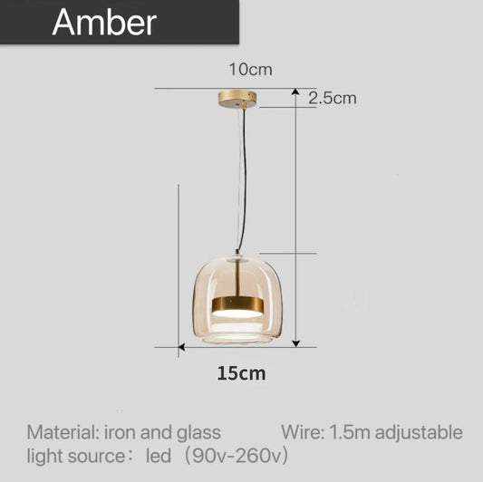 Astrid Modern Nordic Glass Pendant Light - Available in Three Colors
