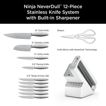 Ninja NeverDull Essential Knife System 12 Piece Set K22012WH
