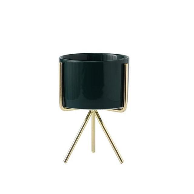 Ida - Ceramic Flower Planters with Modern Stand
