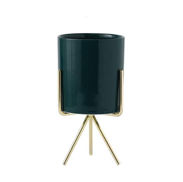 Ida - Ceramic Flower Planters with Modern Stand